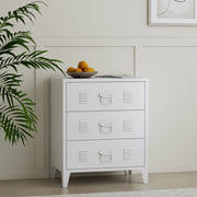 Cassettiera Hämeenlinna in Acciaio 72 x 60 x 40 cm Bianco [en.casa]