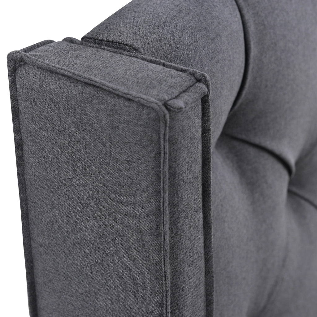 OKWISH Letto Contenitore 90×200 cm, Letto Singolo con Contenitore, Testiera Imbottita e Doghe in Legno, senza Materasso, Grigio