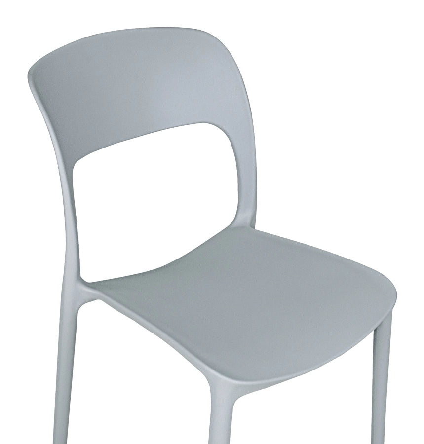 Set da 2 sedie impilabili in polipropilene grigio chiaro - Maya - SD01MAPP