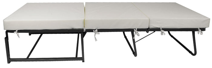 Pouf Letto Brandina con Materasso Pieghevole 78x78x47 cm Avalli Contract Tortora