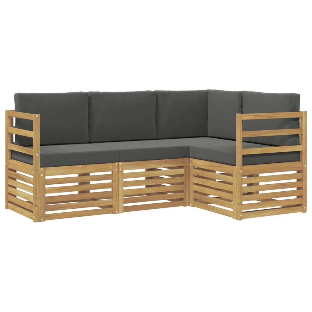 Set divani 4 pcs Bianco e Antracite 185,5 x 126,5 x 73 cm