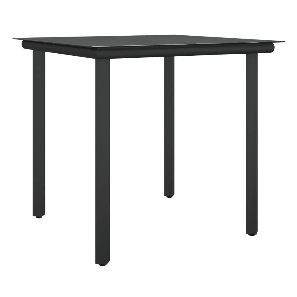 Set Pranzo da Giardino 3pz | Set Salotto da Giardino con Cuscini in Polyrattan e Acciaio
