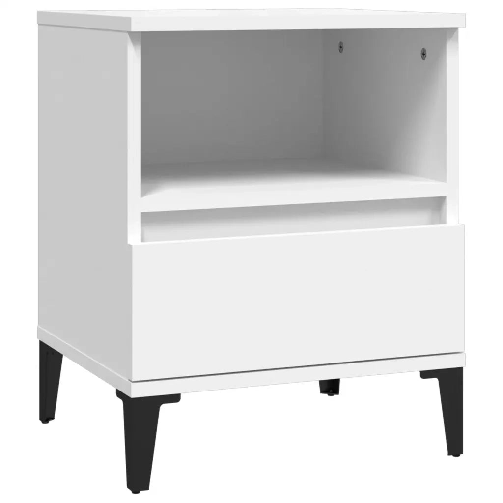 Comodini 2 pz in Bianco 40x35x50 cm 821811