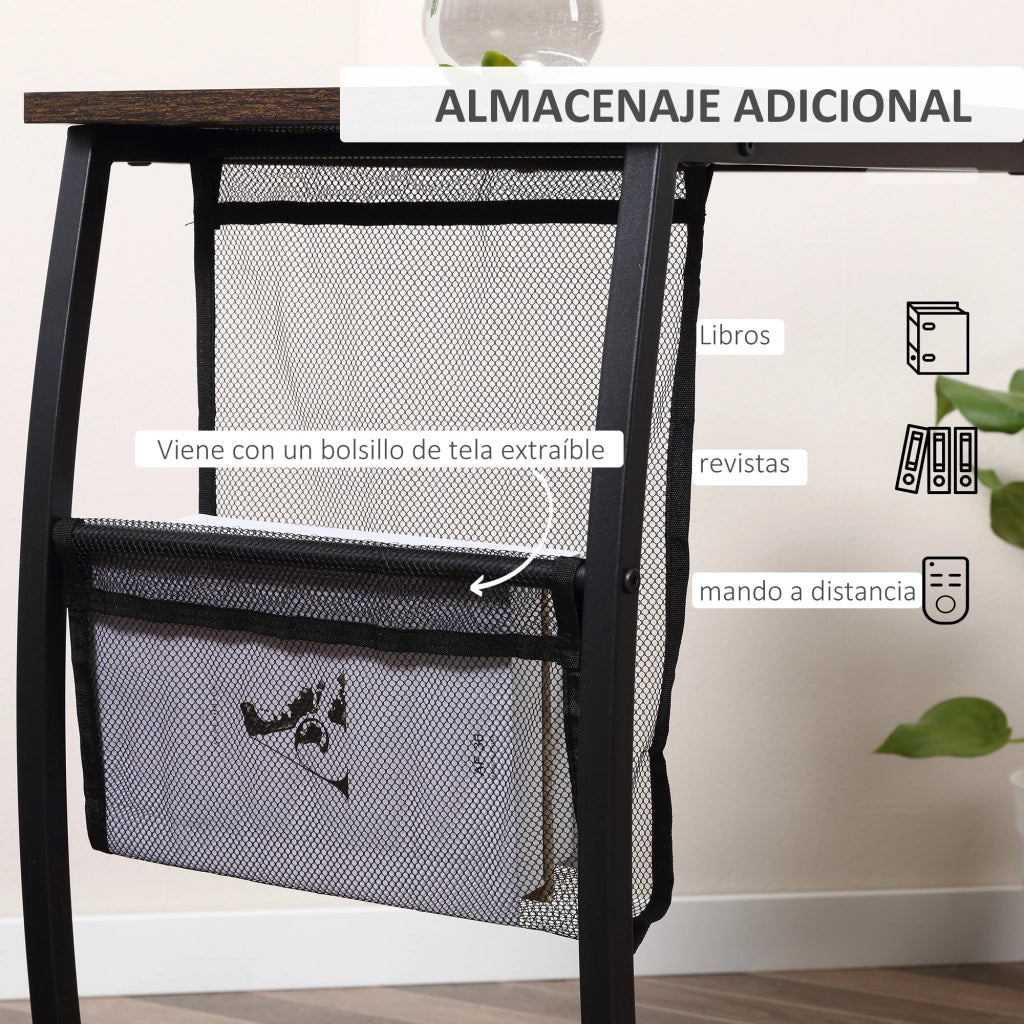 Comodino con contenitore ¨C zephmum ¨C 53x35x64,5 cm marrone r¨²stico