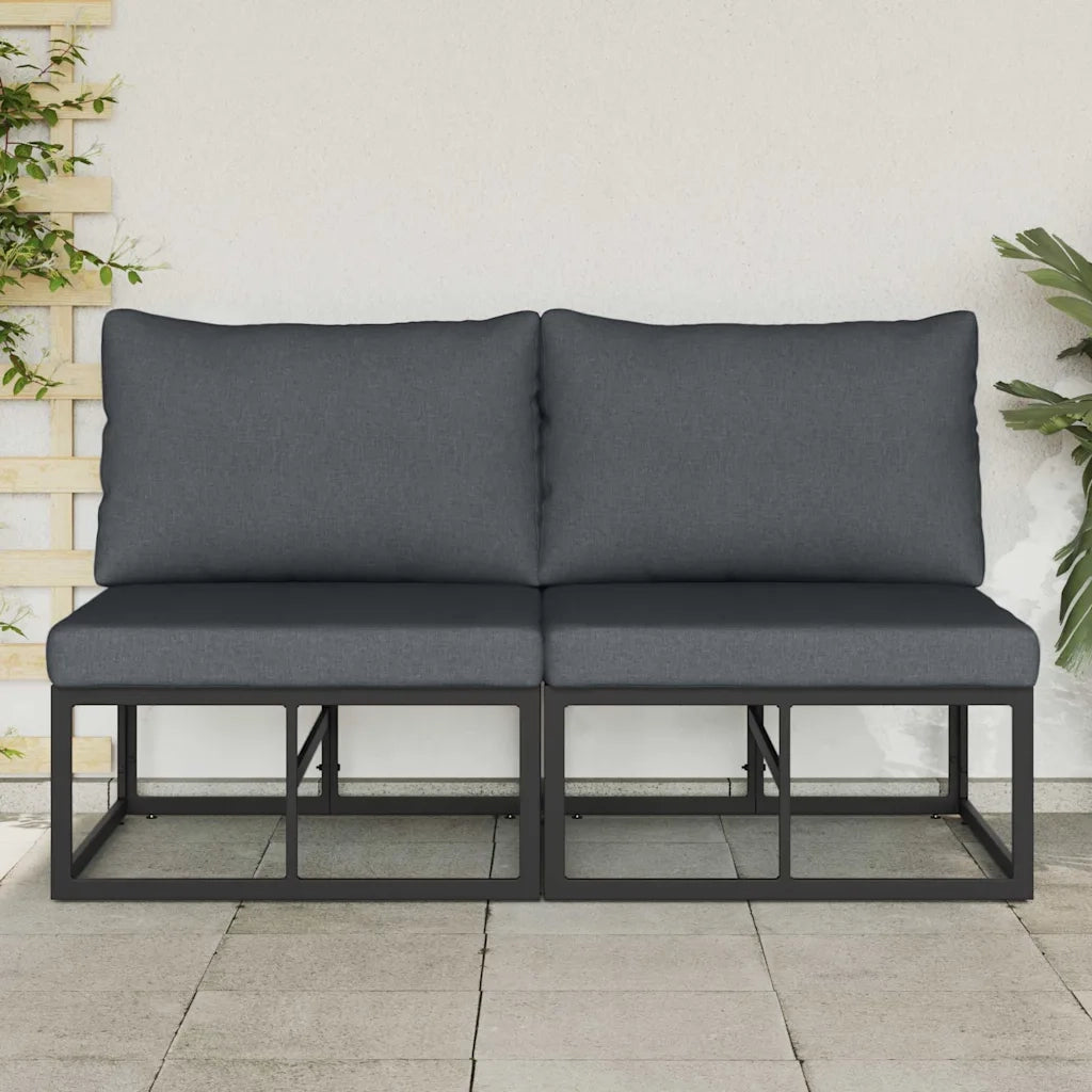 Mobili da Esterno 2 Pezzo Nero e antracite 70 x 71,5 x 71 cm CFW5957113