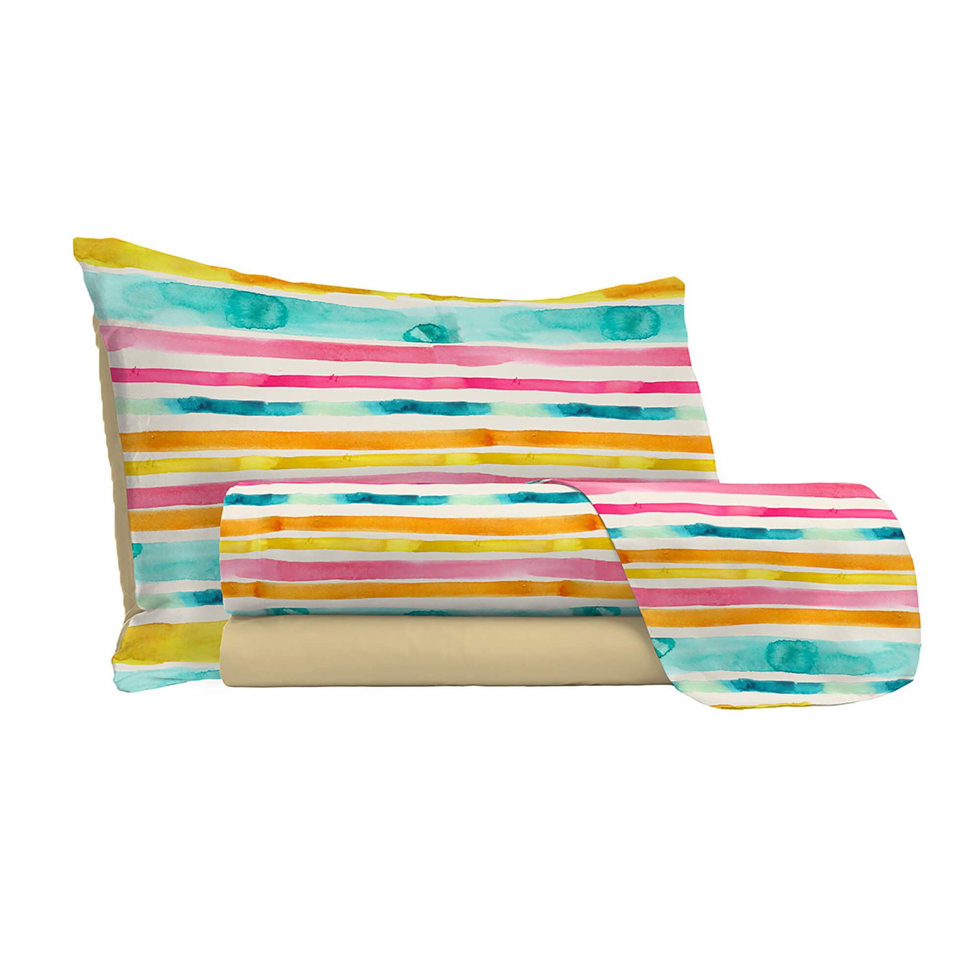 Set Lenzuola Singolo con Stampa Sopra Sotto e Federe Fez