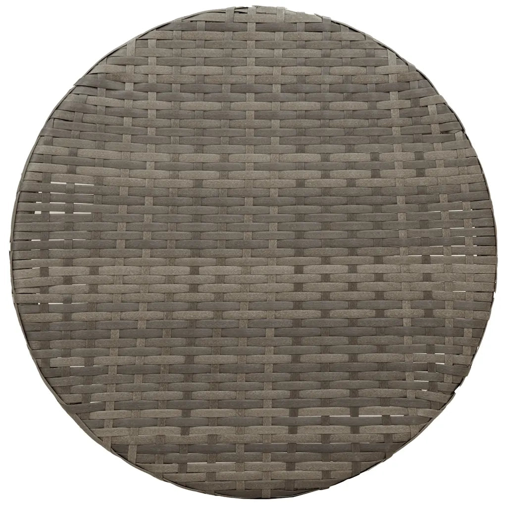 Set da Bistrot 3 pz con Cuscini Grigio in Polyrattan 365656