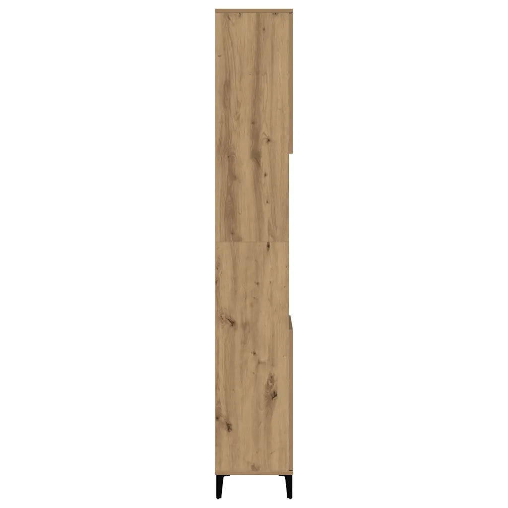 Armadietto Bagno Rovere 30x30x190 cm Legno Multistrato 857106