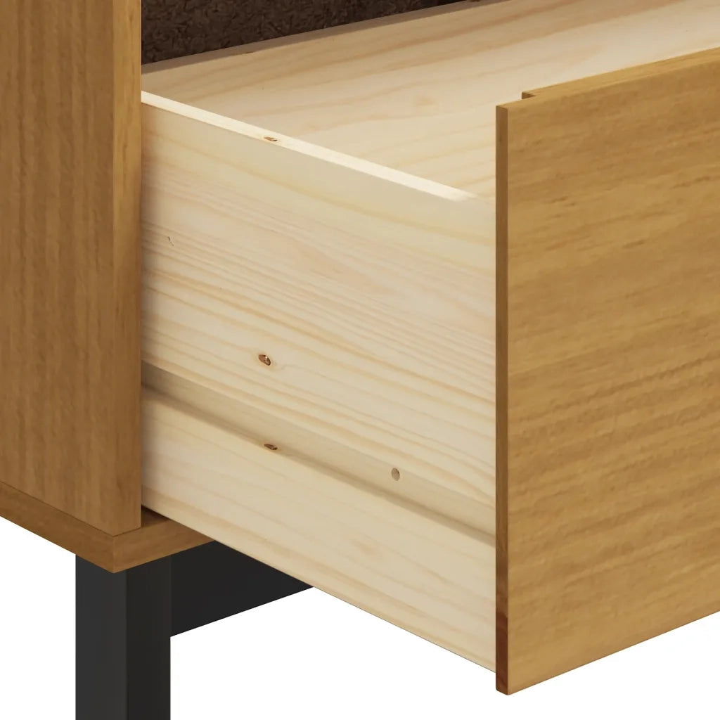 Credenza | Madia | Buffet da pranzo | Armadio da pranzo FLAM 110x40x80 cm Anta in Vetro Massello di Pino
