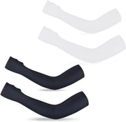Armature di Protezione Solare Premium - Set da 2 in Nero e Bianco - Protezione UV - Braccialetti Raffreddanti