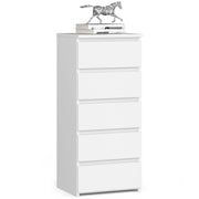 Cassettiera AKORD CL5 Cassettiera Bianca 40 cm 5 cassetti 40x35x92 cm