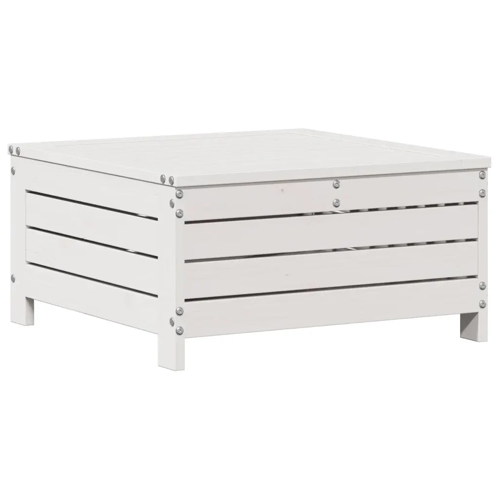 vidaXL Set Salotto Giardino 7pz con Cuscini Bianco Legno Massello Pino