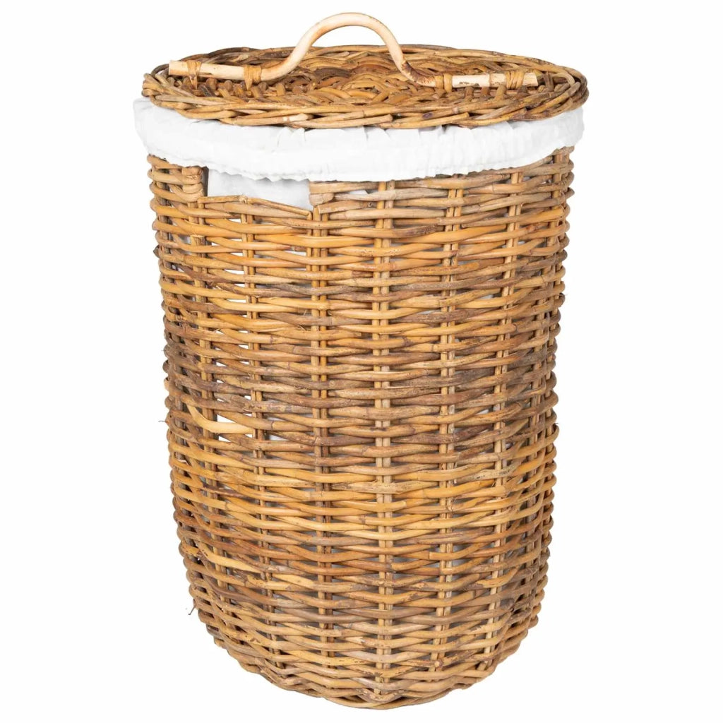 Cesto per Lavanderia 2 pz Marrone Rattan Kubu CFW9645021