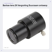 Oggetto accessorio per telescopio - Lente Barlow 2X - 0,965 pollici di diametro oculare - Cassetta in lega leggera di alluminio - Lente ottica rivestita - Telescopio astronomico - Immagini nitide - Accessorio per telescopio
