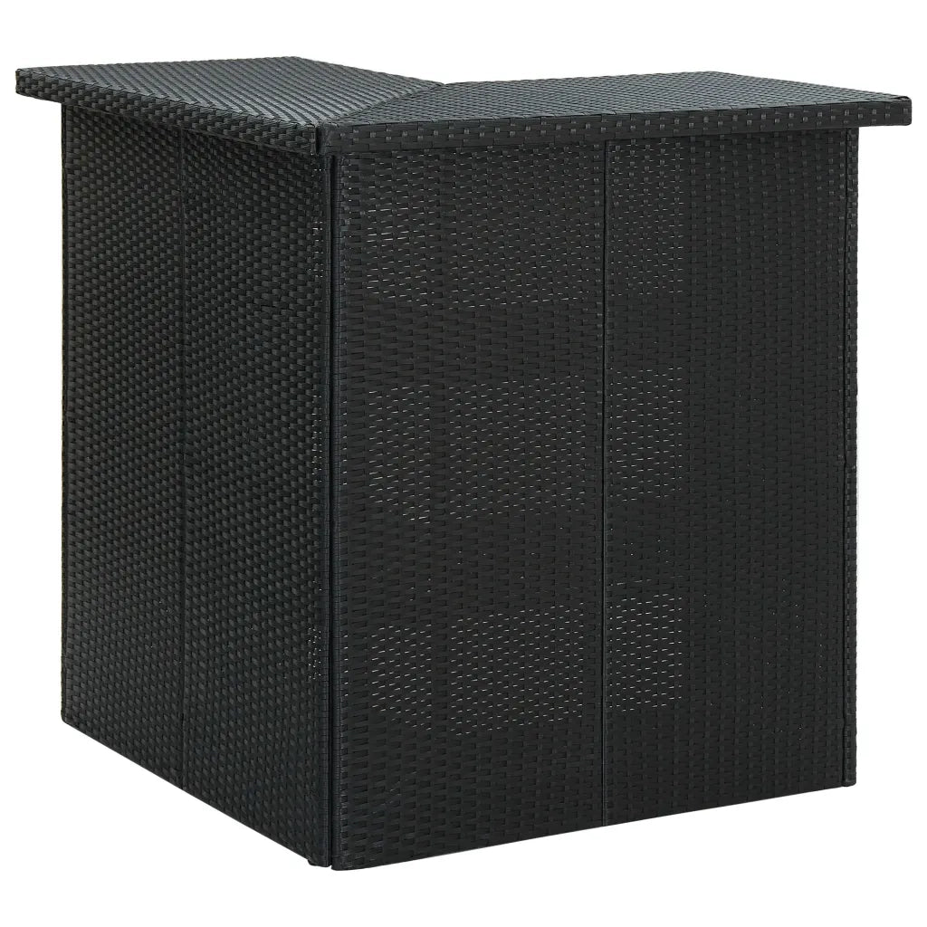 Set Bar da Giardino 8 pz con Cuscini in Polyrattan Nero 3064926