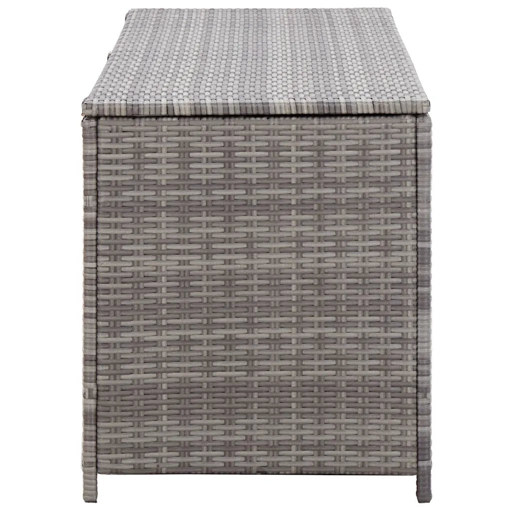 Baule da Giardino Grigio 150x50x60 cm in Polyrattan 46462