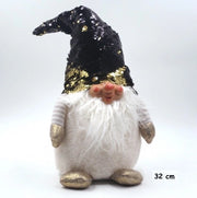 Gnomo decorazione natalizia con cappello oro 50 cm
