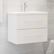 Mobile con Lavandino Integrato Bianco in Legno Multistrato