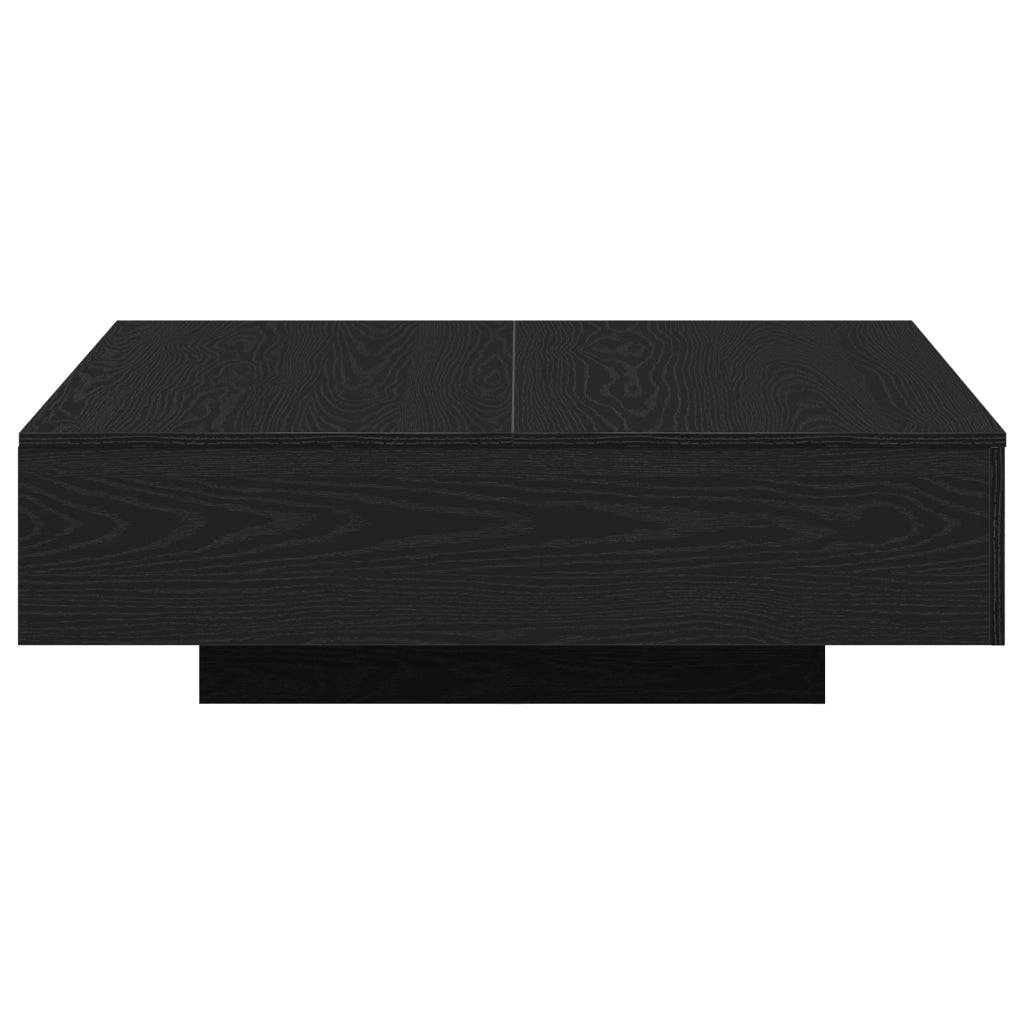 Tavolino da caffÃ¨  Nero Rovere 100x100x31 cm in legno ingegnerizzato