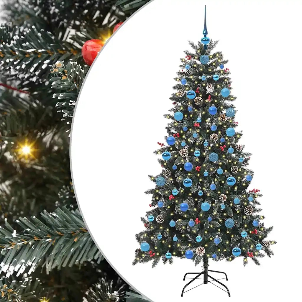 Albero di Natale | Decorazioni natalizie artificiale con 300 LED Verde 180 cm