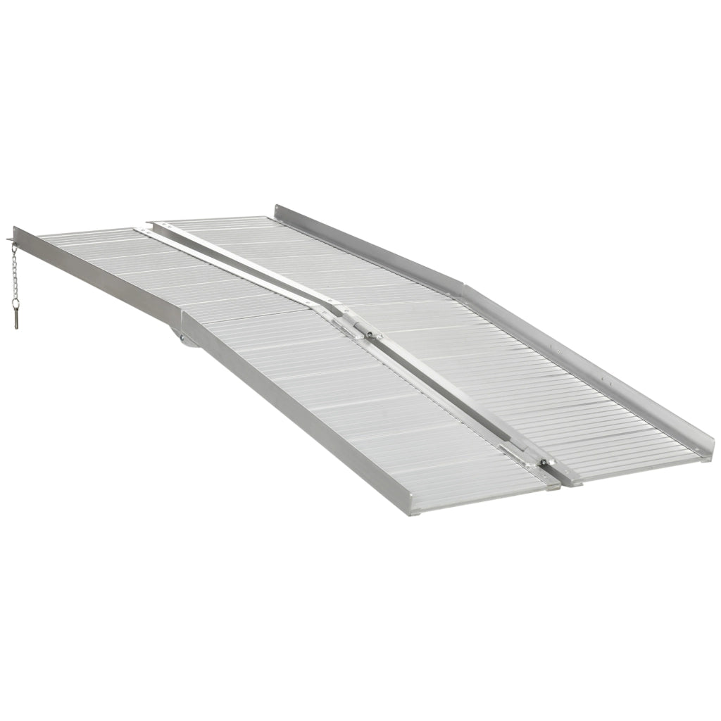 Rampa per Sedia a Rotelle in Lega di Alluminio Antiscivolo Capacit¨¤ 272kg. 183x72x5cm