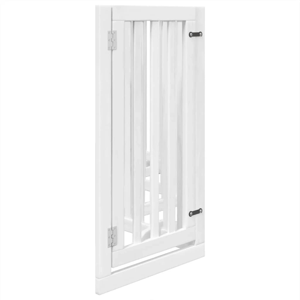 Cancelletto e porta di sicurezza per animali domestici 6 pannelli legno di pioppo bianco 02_0023355