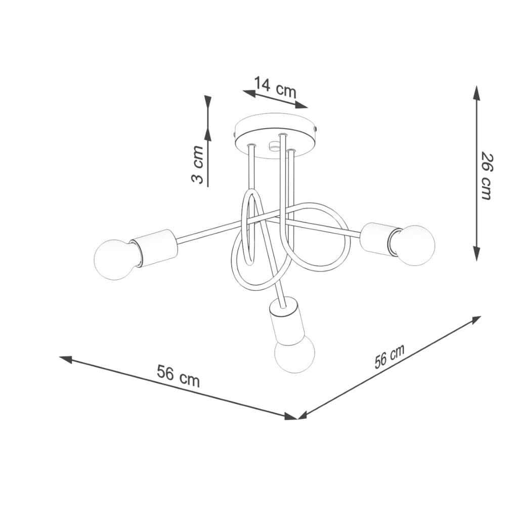 Lampadario EMBER 3 schwarz