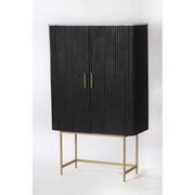 Mobile Legno Bengala Nero 2 Ante Top Marmo Cm 90x40h150