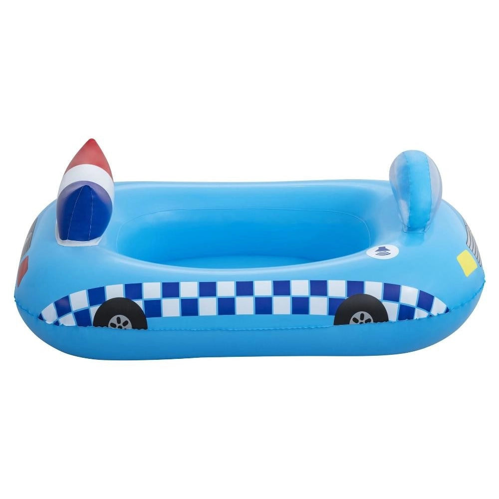 Trade Shop - Barchetta Auto Della Polizia Azzurro Con Altoparlante Incorporato 97x74cm 34153 -