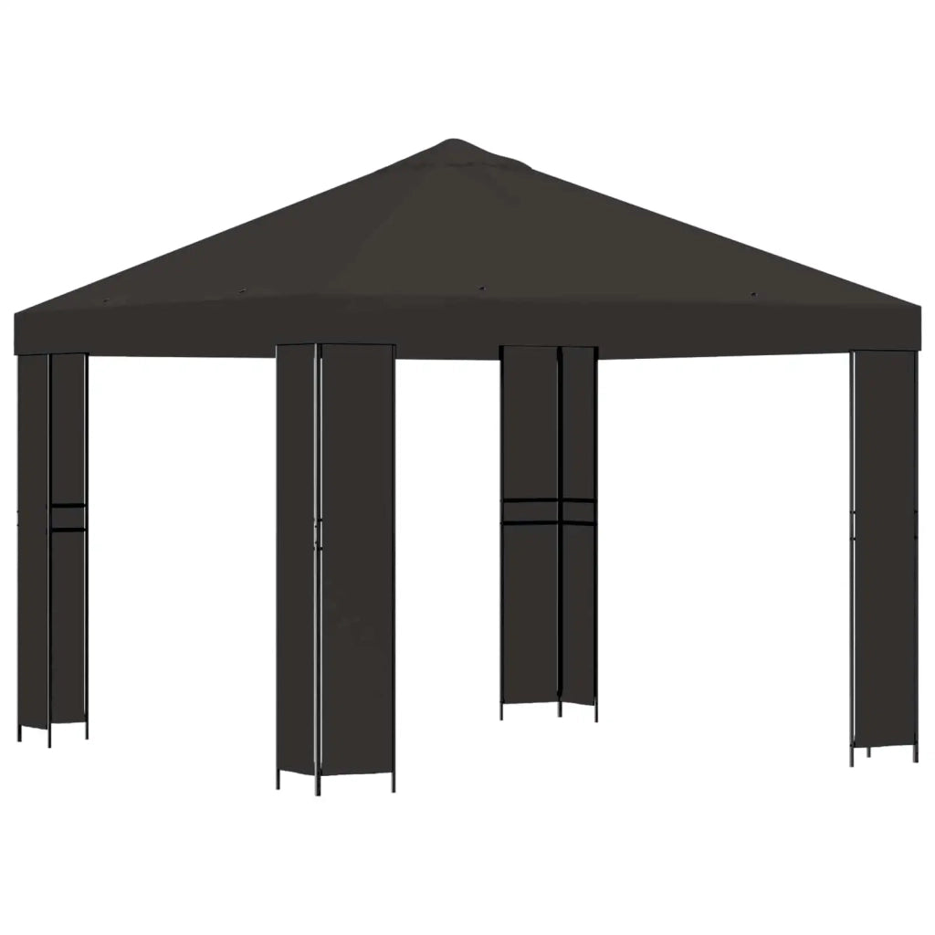 Gazebo 3 x 3 m Antracite Poliestere e Acciaio 190 900351