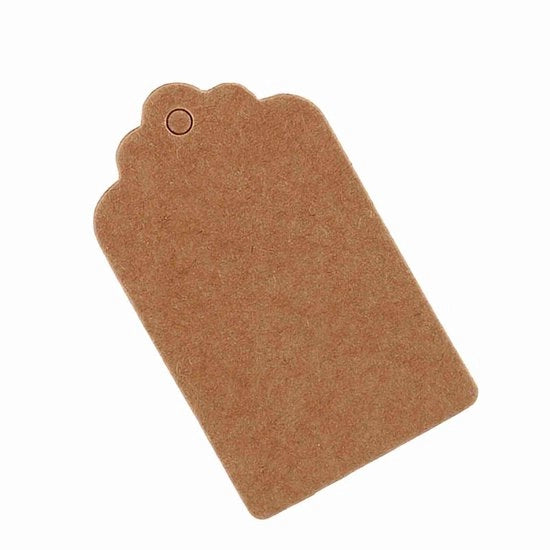 Etichette regalo 5x3cm - Carta forte - 300 pezzi - Design vuoto - Classico/Vintage - Ampia applicazione - Etichette adesive
