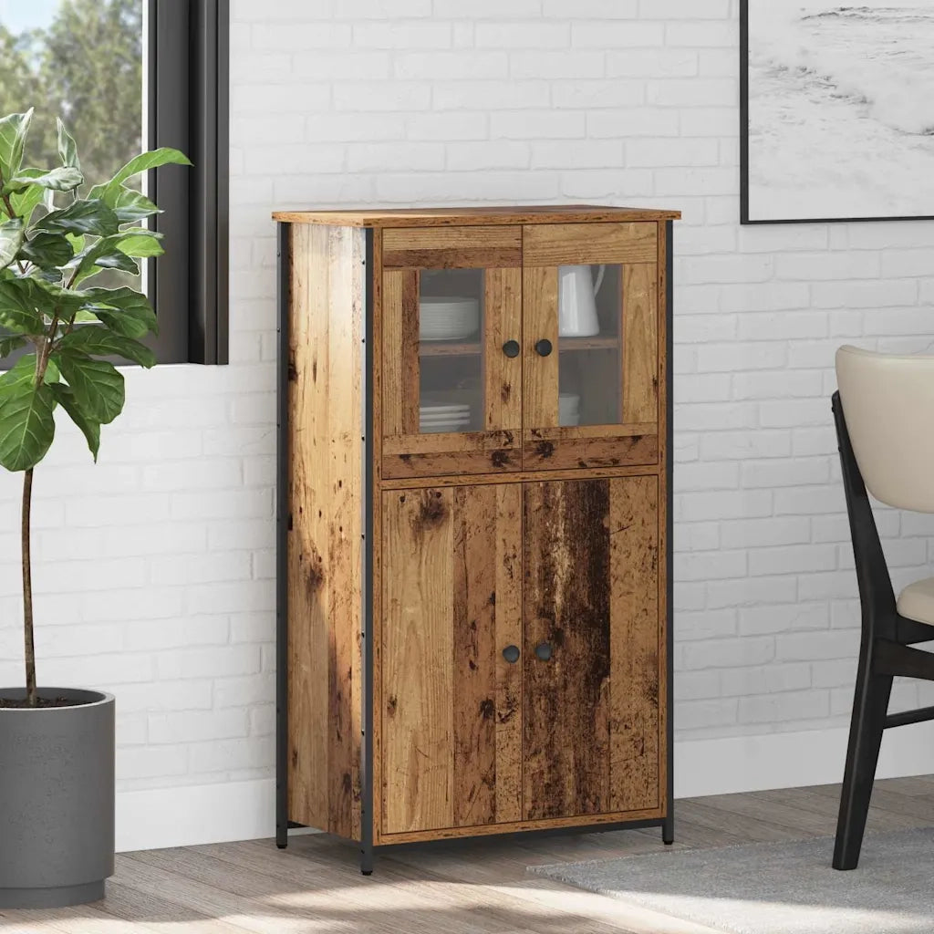Credenza | Madia | Buffet da pranzo | Armadio da pranzo Legno vecchio 62 x 32 x 106,5 cm Legno multistrato