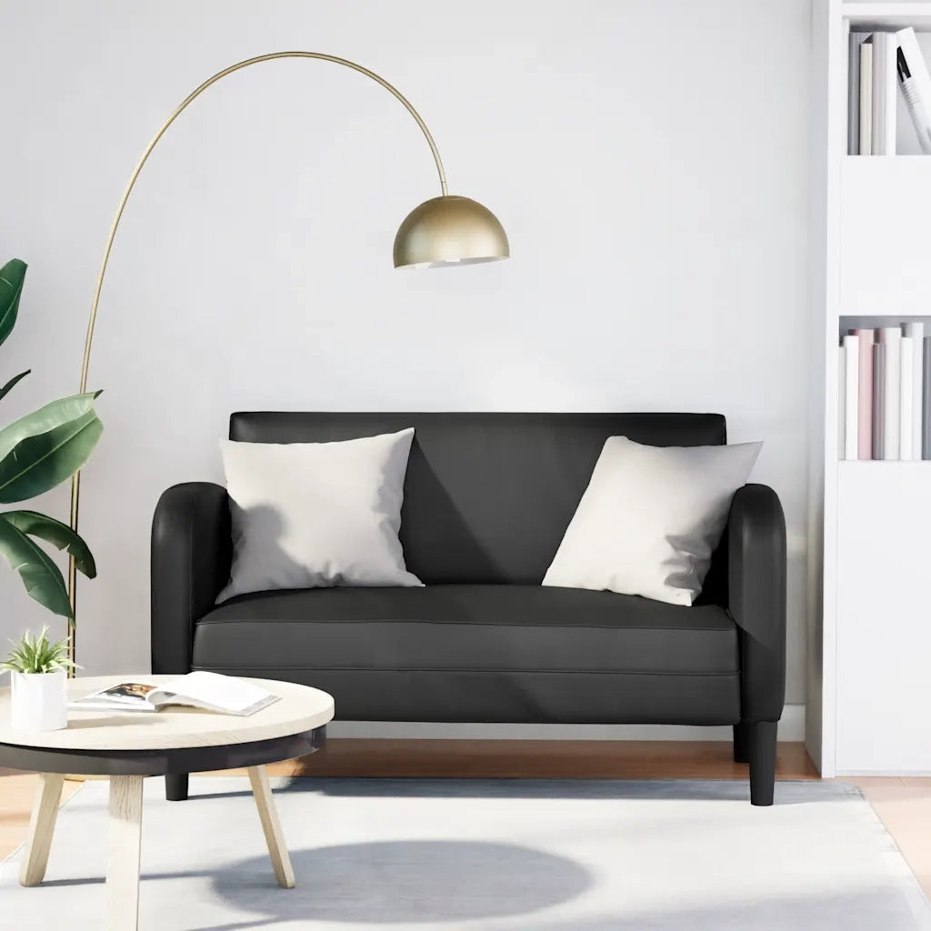 Divano Divanetto-Sofa Nero 110 cm in Similpelle