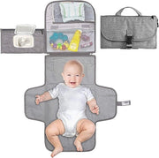 Aankleedkussen compacto trasportabile - lavabile e impermeabile - sacchetto per viaggio per neonati con contenitore per pannolino