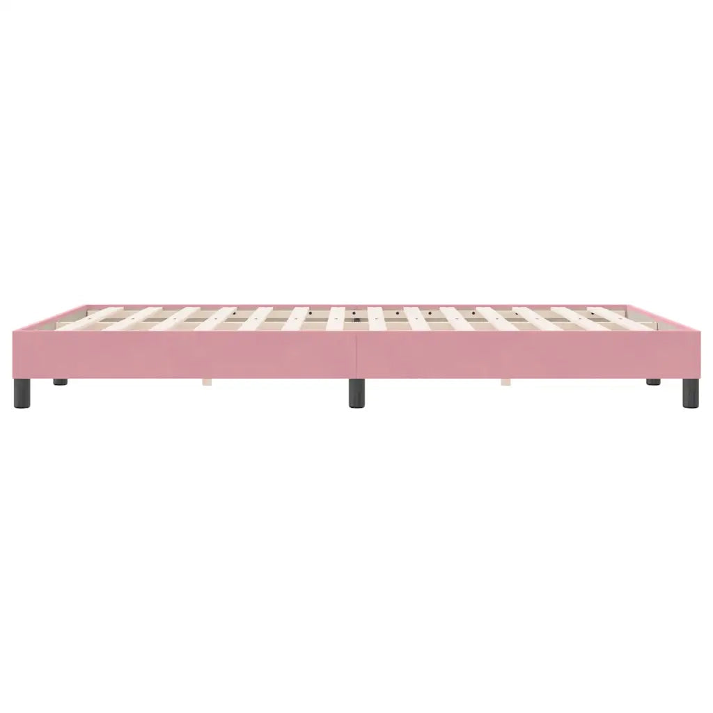 Giroletto senza Materasso Rosa 160x220 cm Velluto