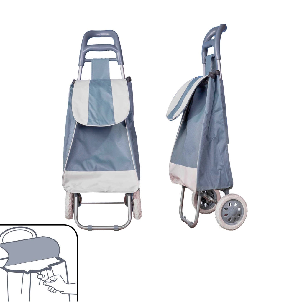 Akitaink Trolley Spesa 42L Tasca Zip Antipioggia