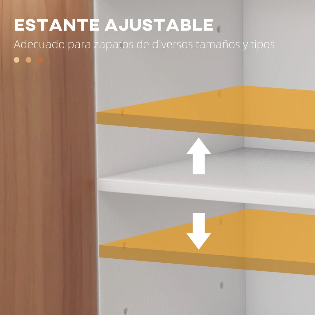 Armadio Scarpiera Moderno con Ante ¨C Minimal ¨C Legno Naturale 83x30x90 cm