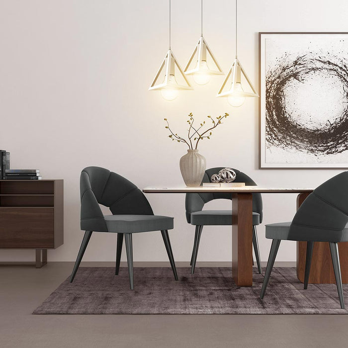 Lampadario Lampada Sospensione Piramide 18cm Design Moderno Paralume Bianco