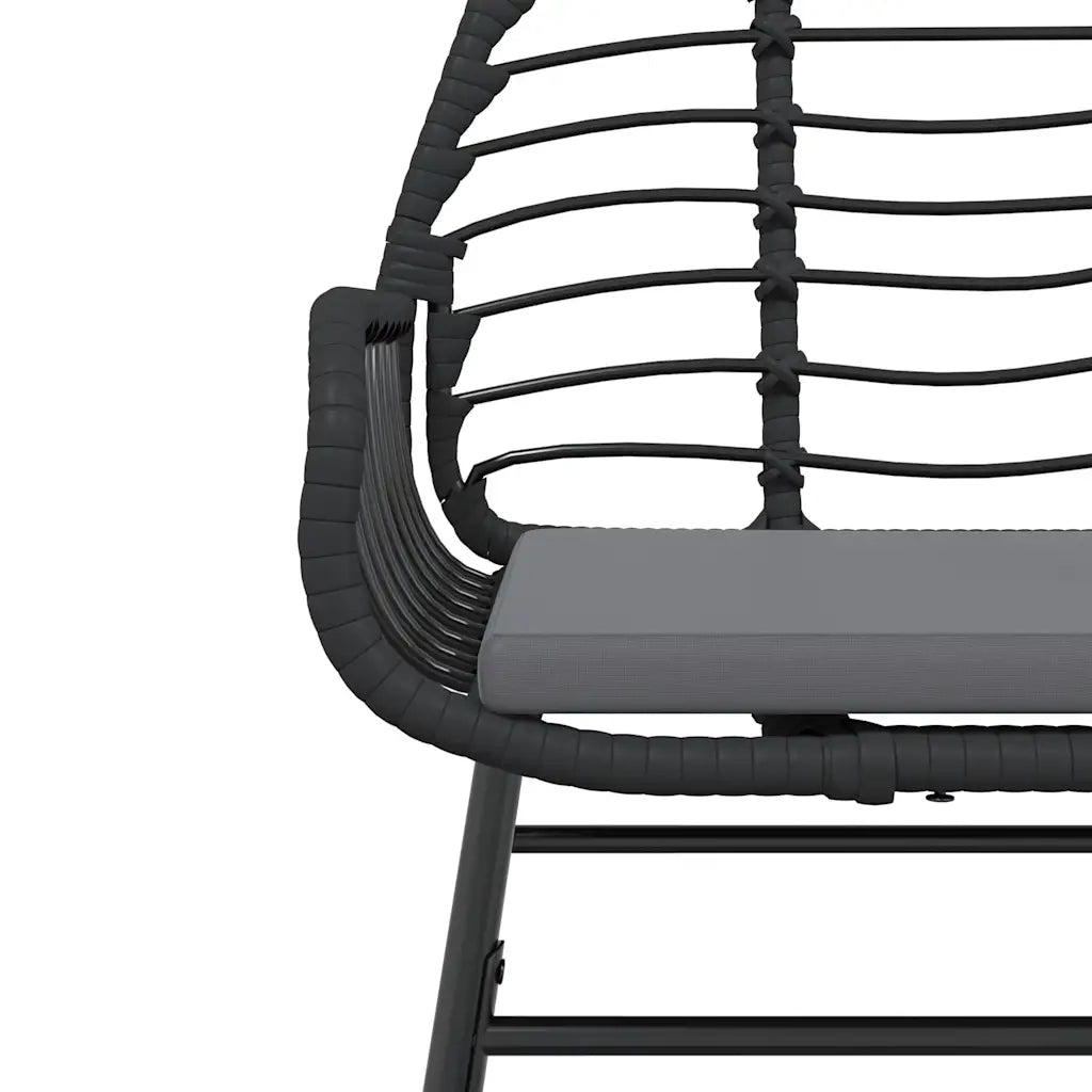 Set da Pranzo da Giardino con Cuscini 5 pz | Set Salotto da Giardino Polyrattan Vetro