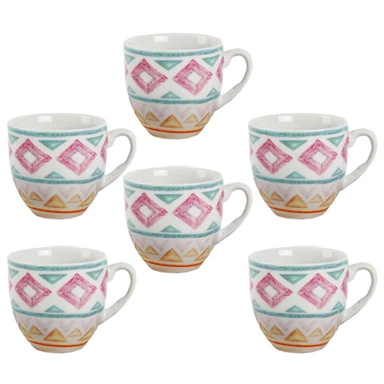 Set 6 Tazzine Tazze Caffè in Ceramica senza Piattini Zaira 2