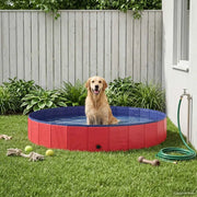 Piscina per Cani Rosso Ø200 x 30 cm PVC Spesso