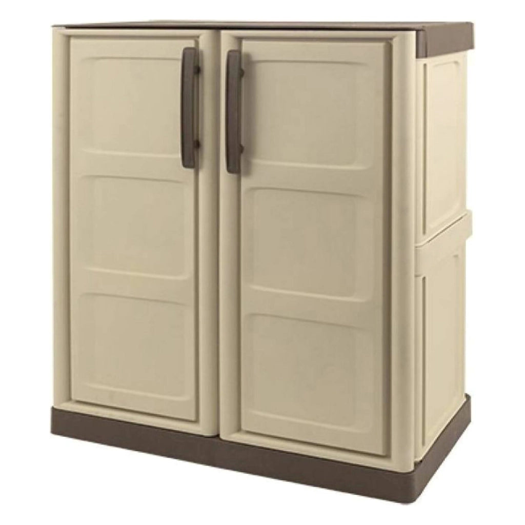 Mobile da Giardino Acira, Armadio da Esterno un Ripiano Made in Italy, 70x39x85.5h cm Beige