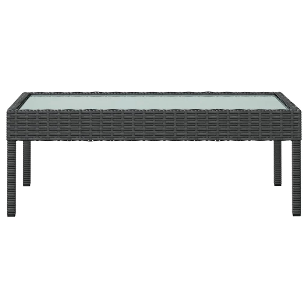 Set di mobili da giardino mobili da esterno 16 pezzi con cuscini resina intrecciata nera 02_0015878