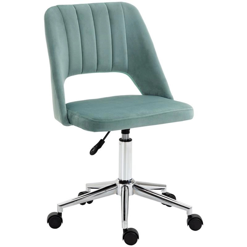 SEDIA DA UFFICIO IMBOTTITA ERGONOMICA GIREVOLE 49 X54 X 79-91 CM COLORE VERDE