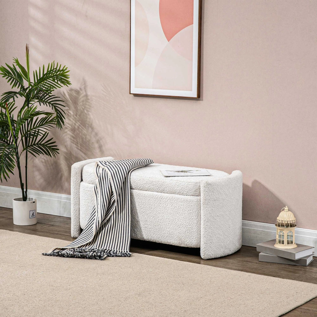Panca per ingresso con cassetti e ripiani ¨C zephmum ¨C 105x44x45,5 cm