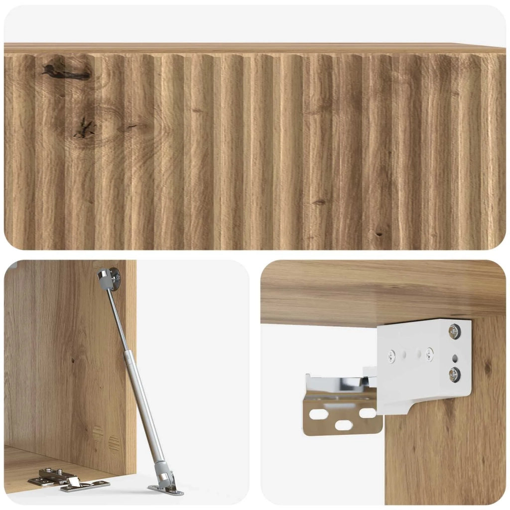 Mobile Porta TV da Muro Rovere Artigianale 59,5 x 31 x 30 cm