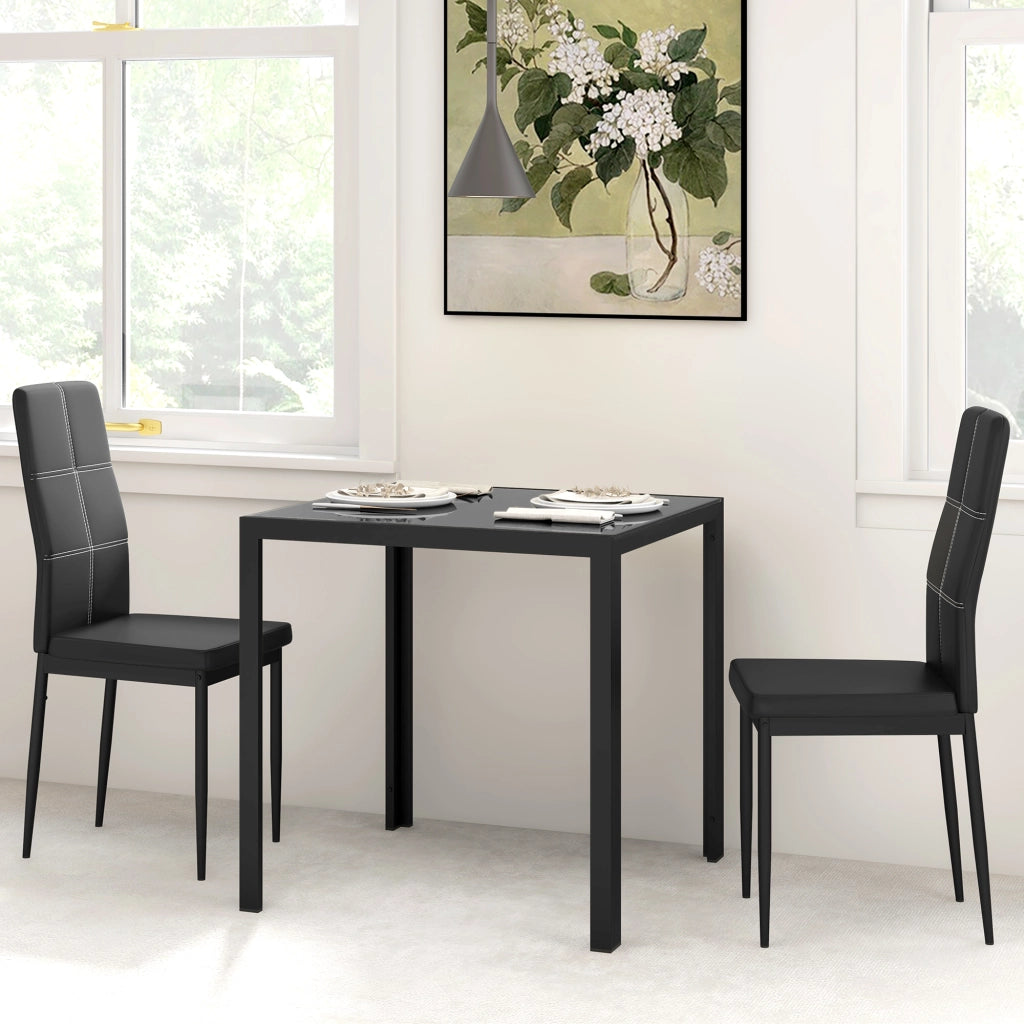 Tavolo da pranzo con sedie Set ¨C zephmum ¨C Nero