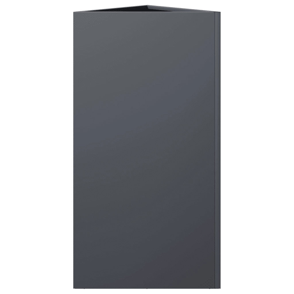 Fioriera Antracite Triangolare 40x34,5x75 cm in Acciaio 851161