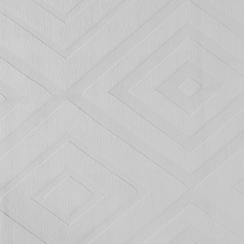 Tappeto in tessuto grigio chiaro 80 x 300 cm jacquard forma rettangolare tappeto decorativo