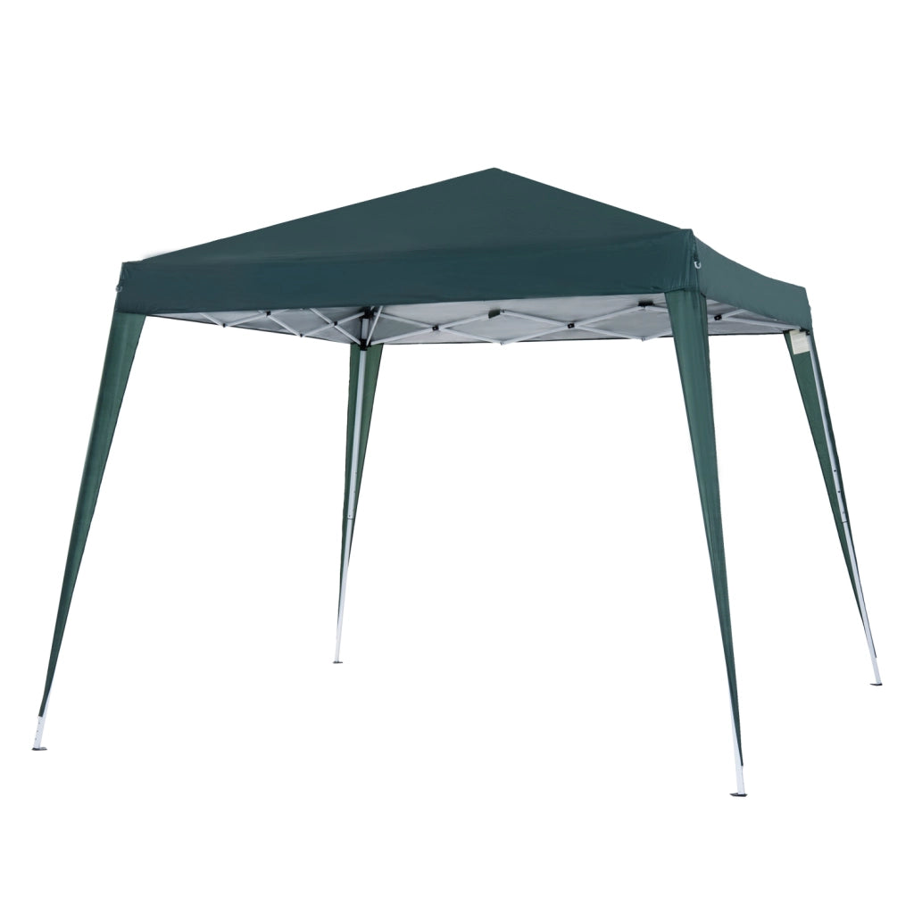 Gazebo Pieghevole da Giardino ¨C zephmum ¨C Verde 2.4x2.4m Acciaio
